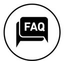 FAQ black filled icon