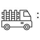 Farmer pickup truck icon