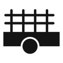 Farmer pickup truck icon
