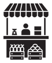 Farmer stall icon