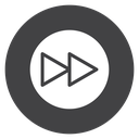 Fast Forward Button Black Filled icon