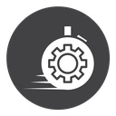 Fast processing Black Filled icon