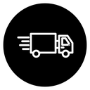 Fast shipping delivery truck icon