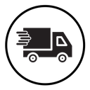 Fast shipping delivery truck icon
