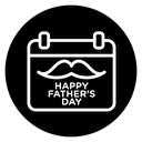 Fathers day calendar icon