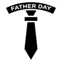 Father's Day Necktie Black Filled icon