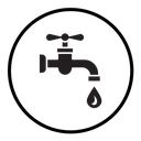 Faucet tap water icon