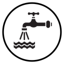 Faucet tap water icon
