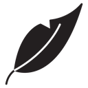 Feather Black Filled icon