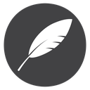 Feather Quill Nib Black Filled icon