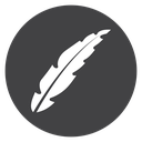 Feather Black Filled icon