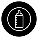 Feeding bottle forbidden icon