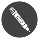 Felt Tip Marker Black Filled icon