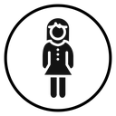 Female Black Filled icon