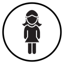 Female Black Filled icon