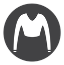 Female sweater Black Filled icon