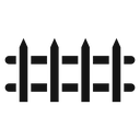 Fence Black Filled icon