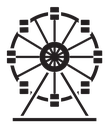 Ferris wheel icon