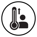 Fever, high temperature icon