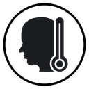Fever, high temperature icon