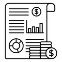 Financial Report Coin Stacks icon