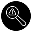 Finding problem Black Filled icon
