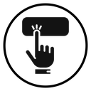 Finger Authentication Black Filled icon