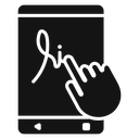 Finger confirms signature icon