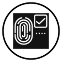 Finger confirms signature icon