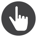 Finger Black Filled icon