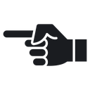 Finger pointing icon