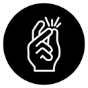 Finger snapping icon