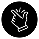 Finger snapping icon