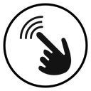 Finger tap Black Filled icon