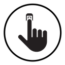 Fingertip pulse oximeter icon