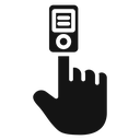 Fingertip pulse oximeter icon