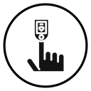 Fingertip pulse oximeter icon