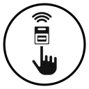 Fingertip pulse oximeter icon