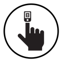 Fingertip pulse oximeter icon