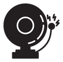 Fire alarm line icon