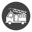 Fire truck Black Filled icon