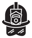 Firefighter hat icon