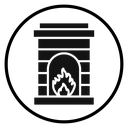 Fireplace Black Filled icon