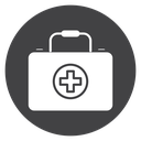 First Aid Kit Box Black Filled icon