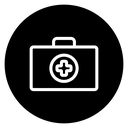 First Aid Kit Black Filled icon