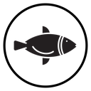 Fish Black Filled icon