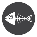 Fish bone Black Filled icon