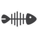 Fish skeleton icon