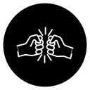 Fist Bump Black Filled icon