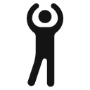Fitness exercise Black Filled icon
